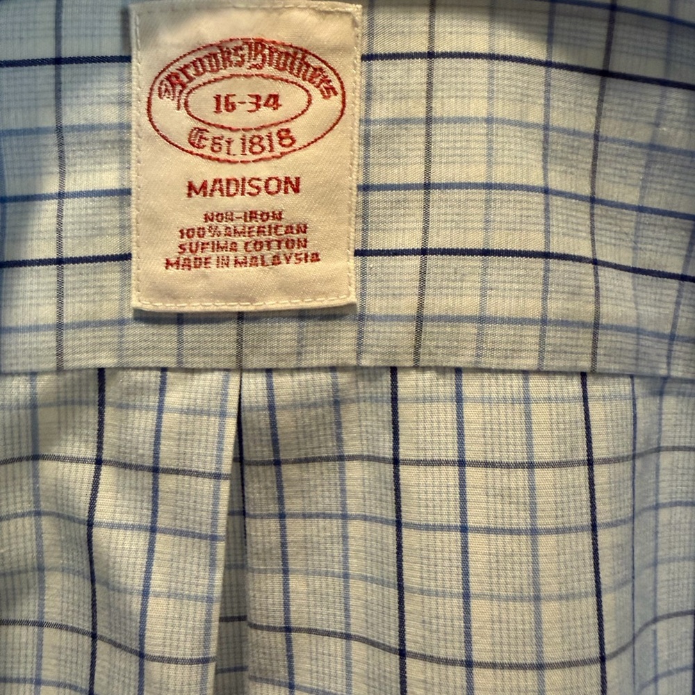 Brooks Brothers Men's Light Blue Dress Shirt - Picture 2 of 2
